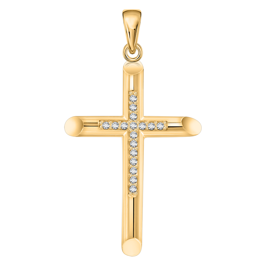 Anhänger – Kreuz mit Zirkonia
