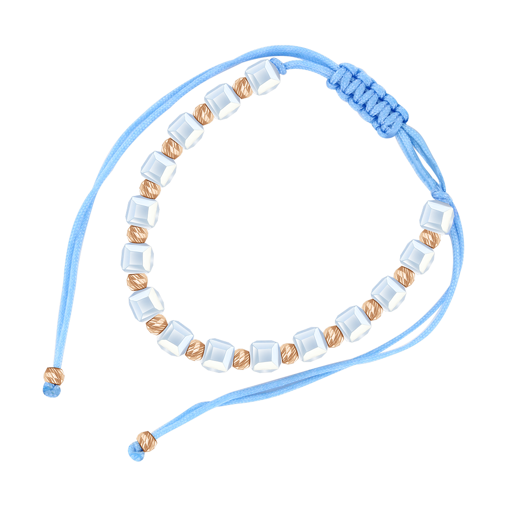 Armband mit Rotgold Kugeln