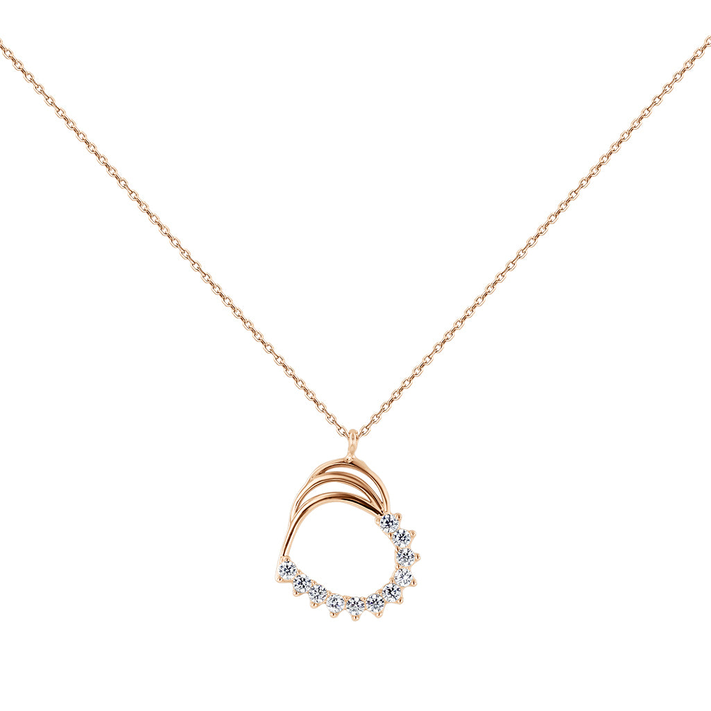 Collier mit Anhänger und Zirkonia
