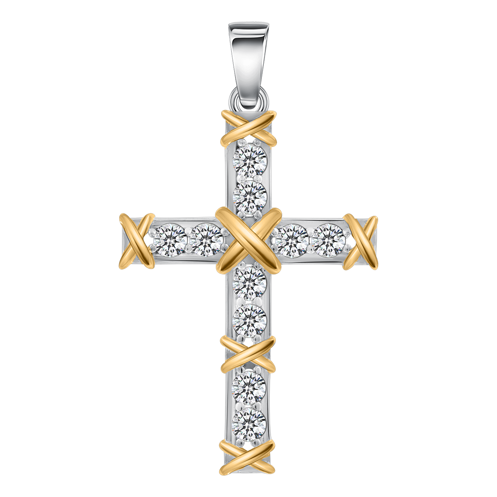 Anhänger-Kreuz mit Zirkonia