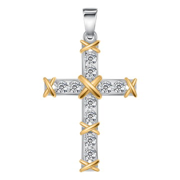 Anhänger-Kreuz mit Zirkonia