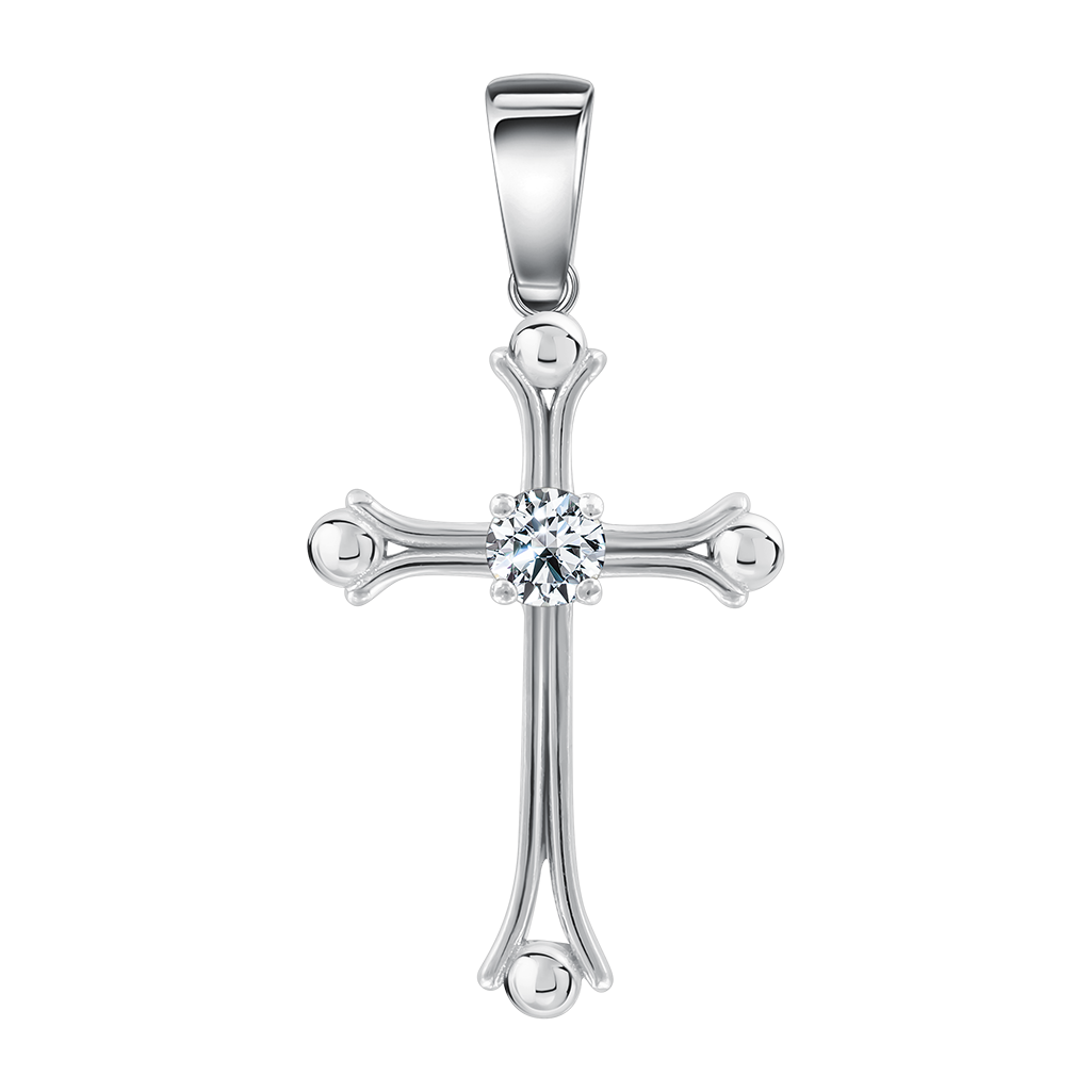 Anhänger-Kreuz mit Zirkonia