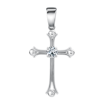 Anhänger-Kreuz mit Zirkonia