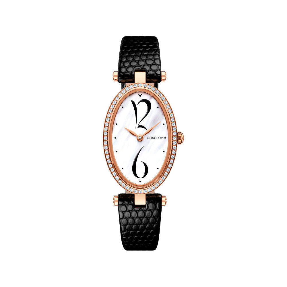 Gold Uhr, Sokolov-Allure, mit Brillanten 2