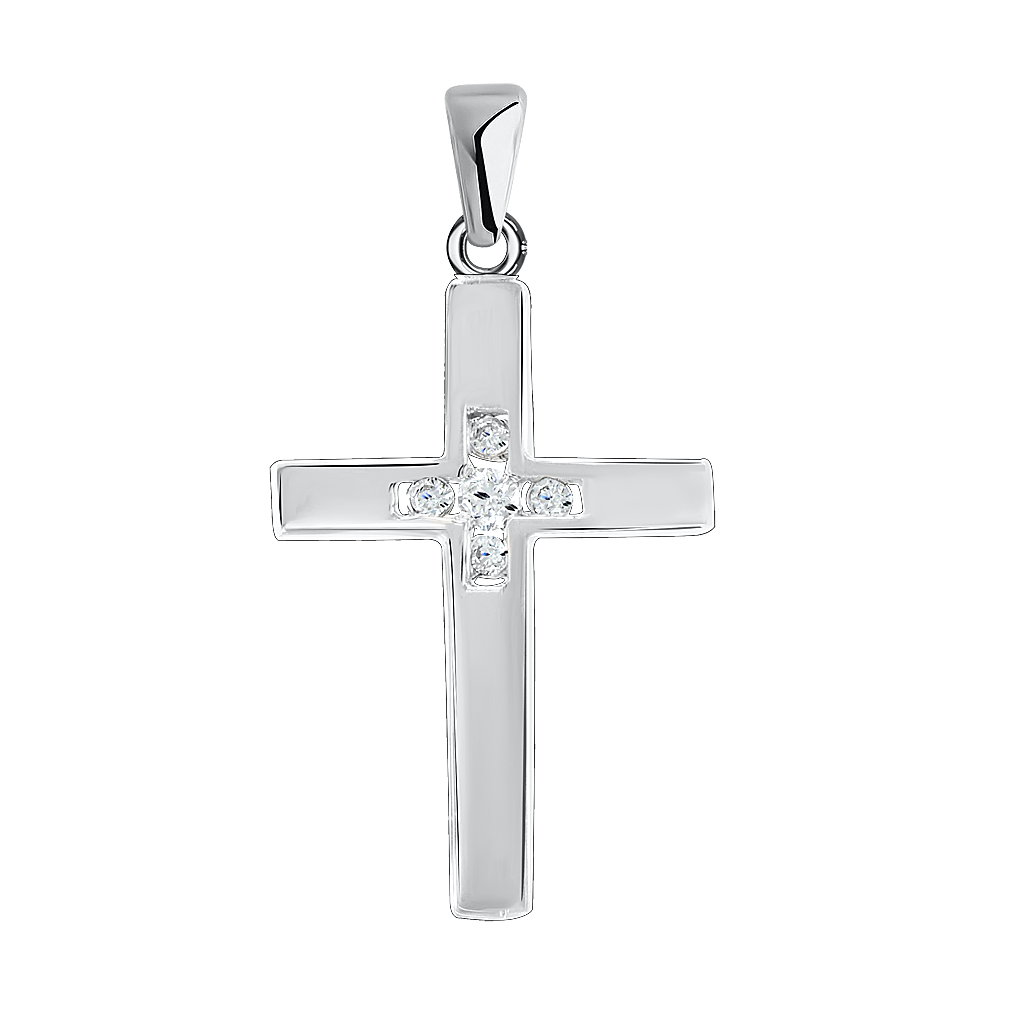Anhänger – Kreuz mit Zirkonia