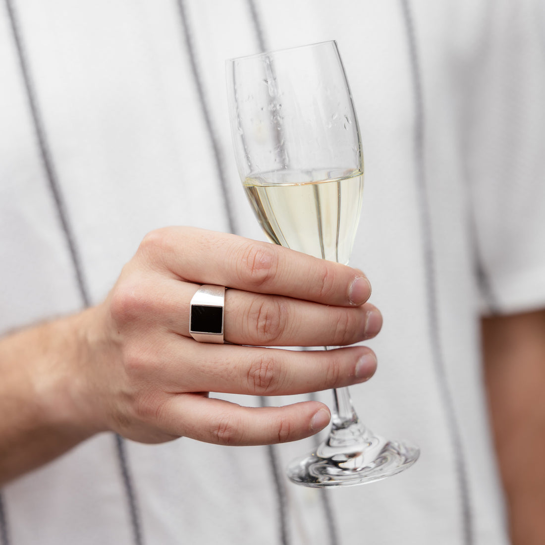 Herrenring mit Onyx