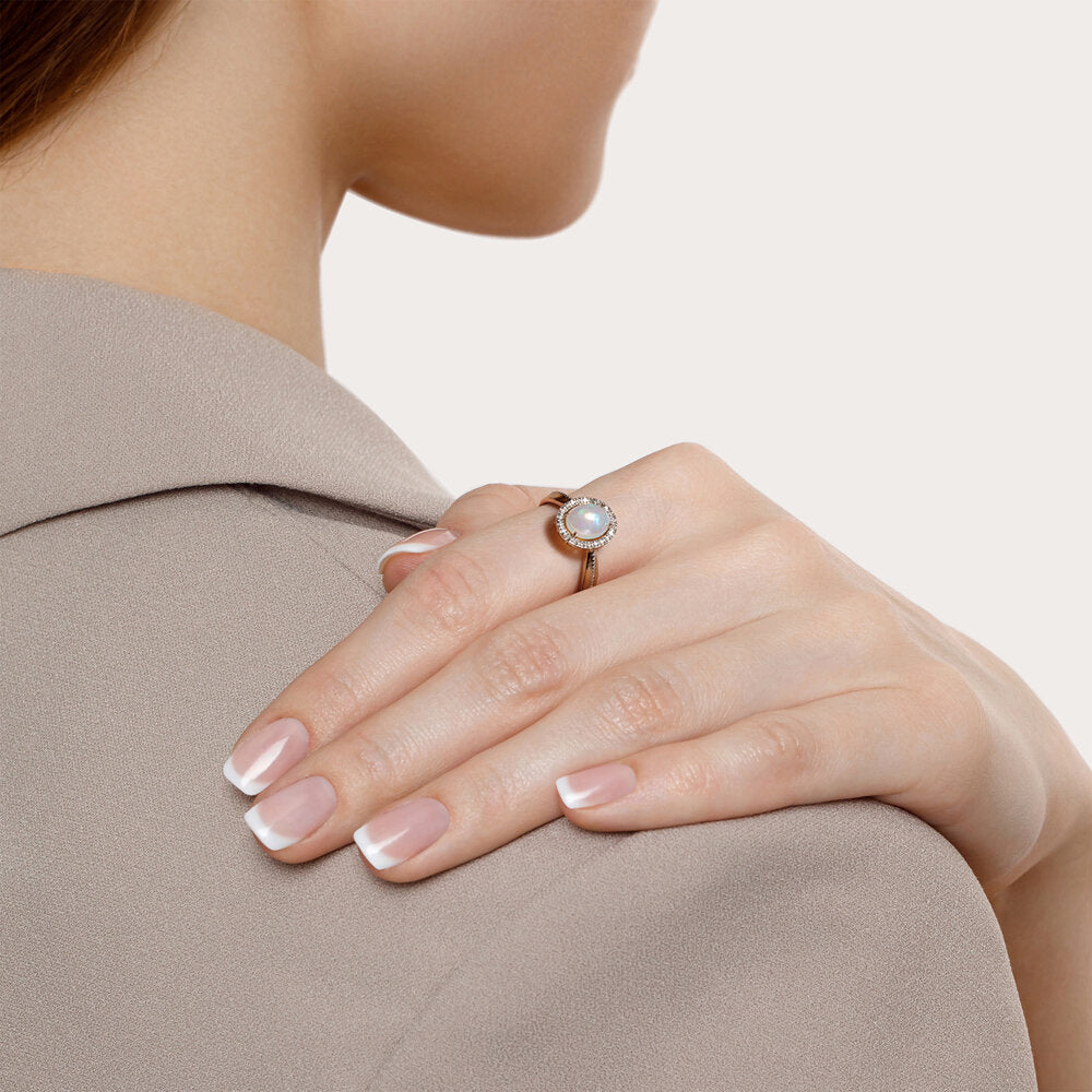 Damenring mit Opal und Brillanten 3
