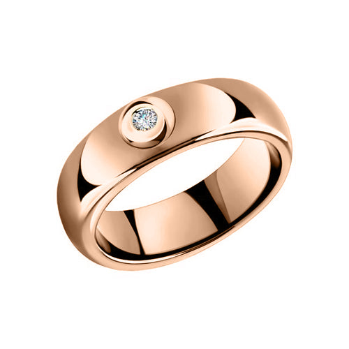 Damenring mit Brillant und Keramik