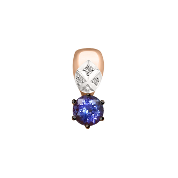 Anhänger mit Brillanten und Tansanit