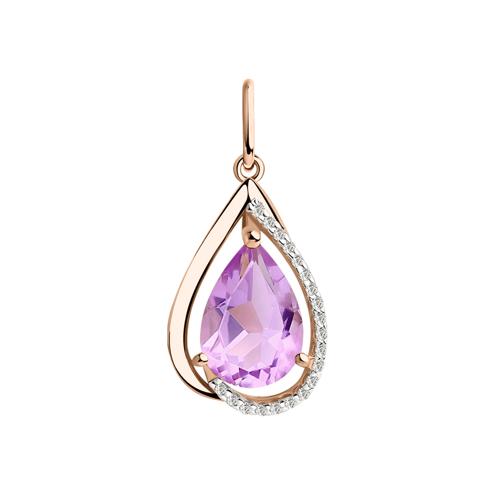 Anhänger mit Amethyst und Zirkonia