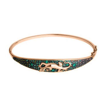Armband mit grünen Achaten und Zirkonia