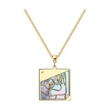 Collier vergoldet mit Perlmutt