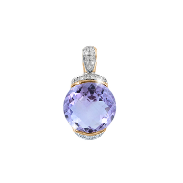 Anhänger mit Brillanten und Amethyst