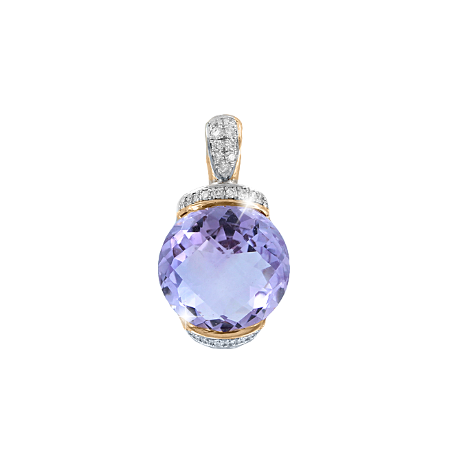 Anhänger mit Brillanten und Amethyst