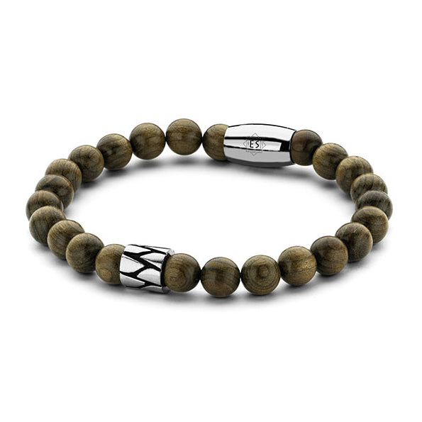 Armband mit Perlen aus Edelholz