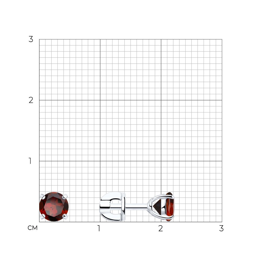 Ohrstecker mit Granat 3