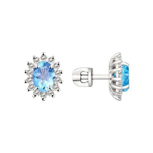 Ohrstecker mit Topas und Zirkonia