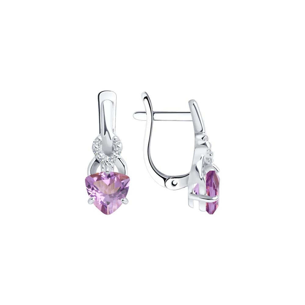 Ohrhänger mit Amethyst und Zirkonia