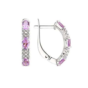Ohrhänger mit Amethyst und Zirkonia
