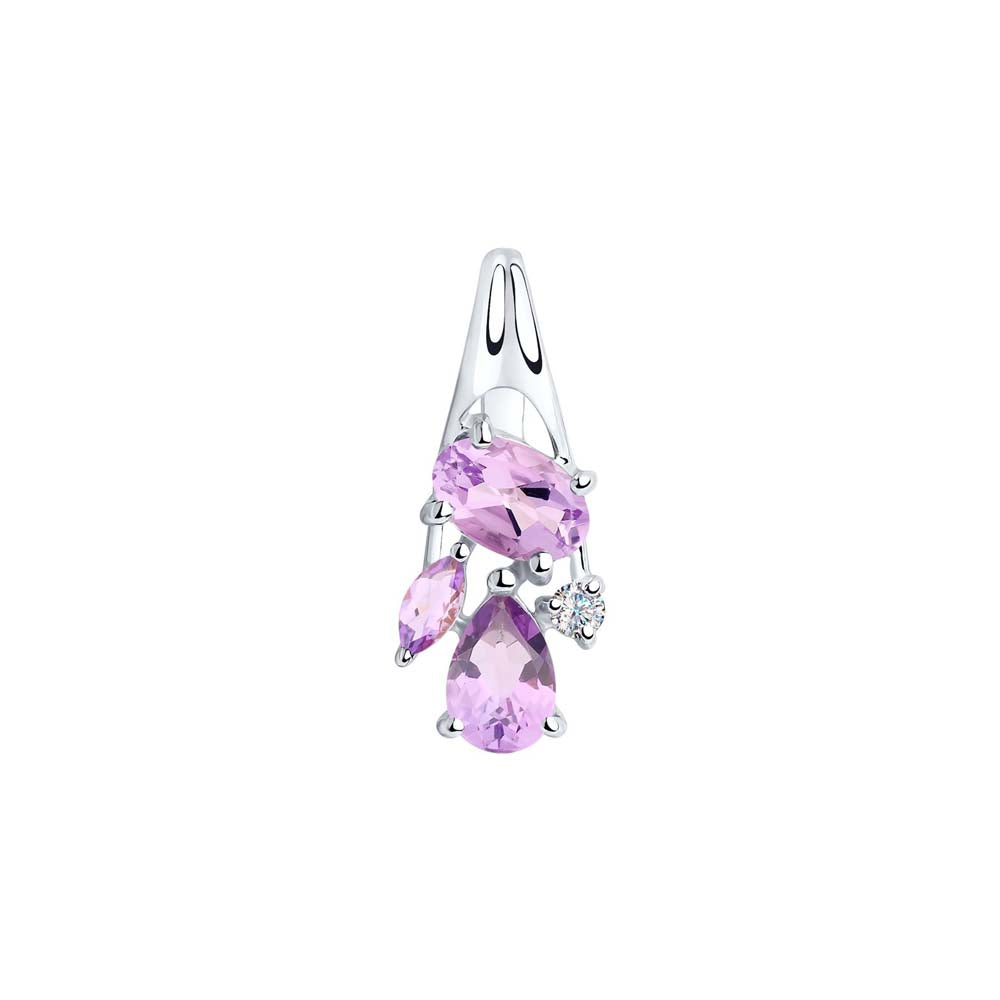 Anhänger mit Amethysten und Zirkonia