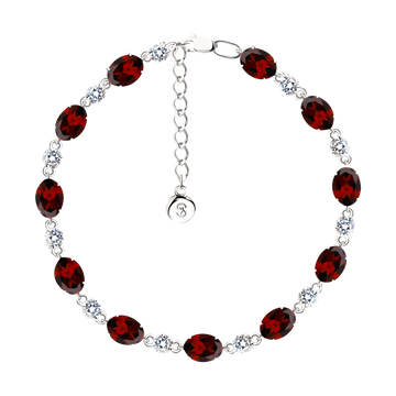Armband mit Granaten und Zirkonia