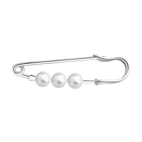 Brosche mit Perlen