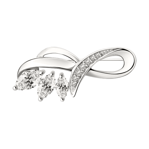 Brosche mit Zirkonia