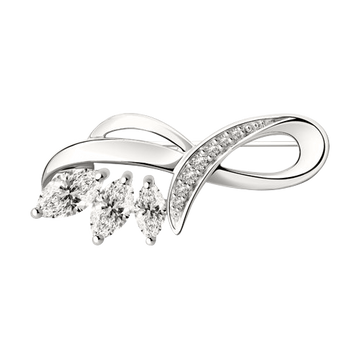 Brosche mit Zirkonia