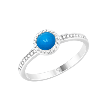 Damenring mit blauem Emaille