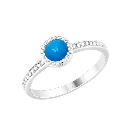 Damenring mit blauem Emaille