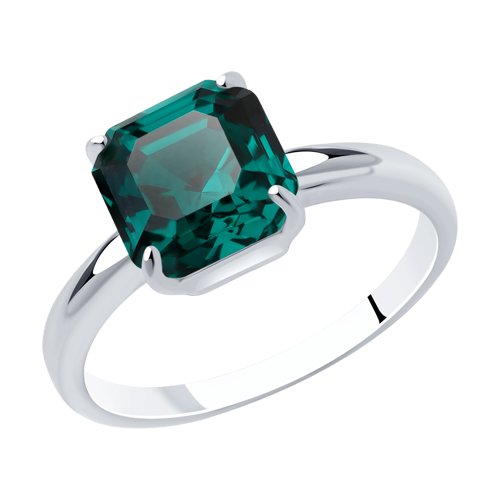 Damenring mit grünem Swarovski Kristall