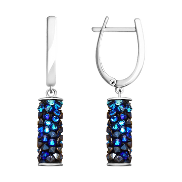 Ohrhänger mit blauen Kristallen Swarovski