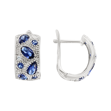 Ohrhänger mit blauen Zirkonia
