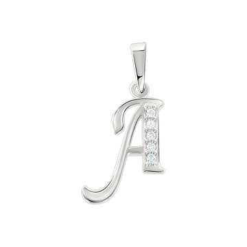 Buchstabenanhänger "A" mit Zirkonia