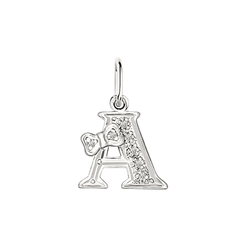 Buchstabenanhänger "A" mit Zirkonia