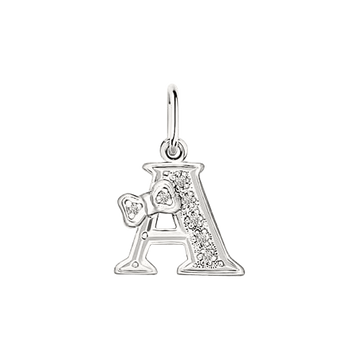 Buchstabenanhänger "A" mit Zirkonia