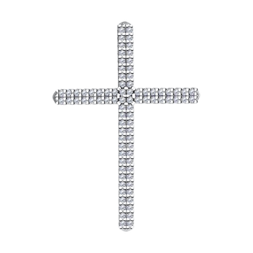 Anhänger-Kreuz mit Zirkonia