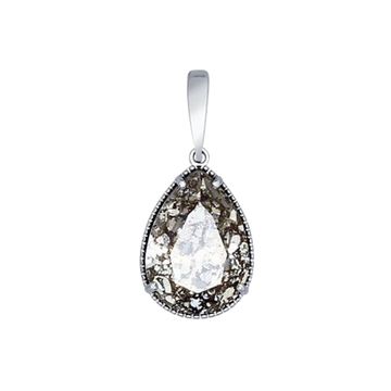 Anhänger mit schwarzem Swarovski Kristall