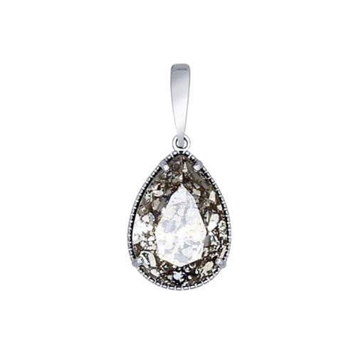 Anhänger mit schwarzem Swarovski Kristall