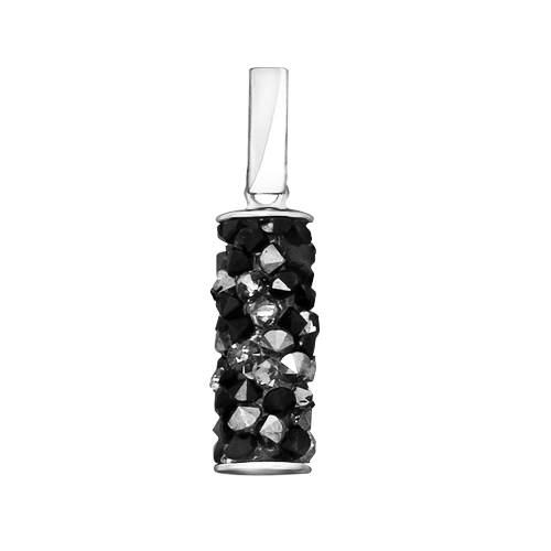 Anhänger mit schwarzen Kristallen Swarovski