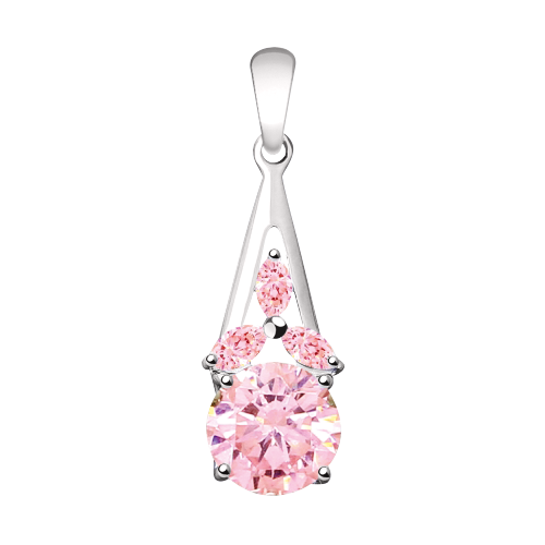 Anhänger mit rosa Zirkonia