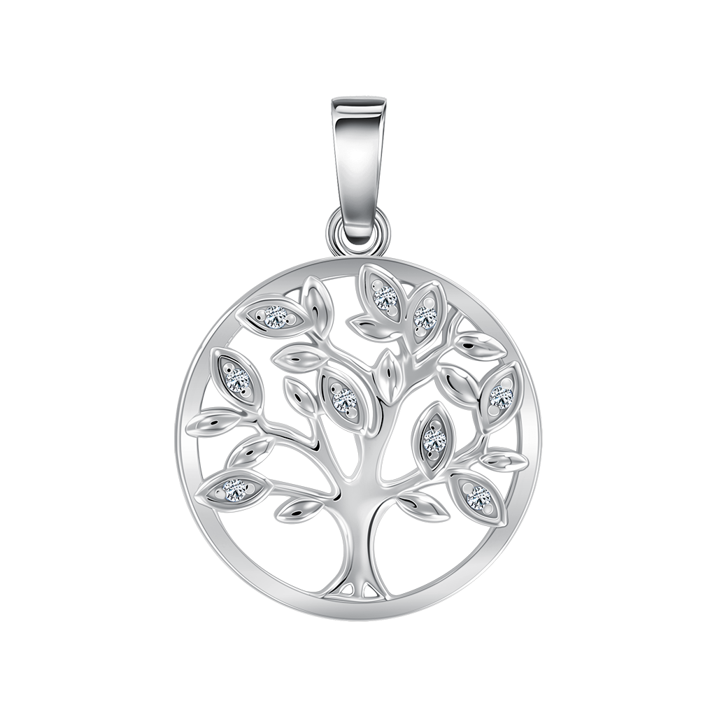 Anhänger "Baum des Lebens" mit Zirkonia