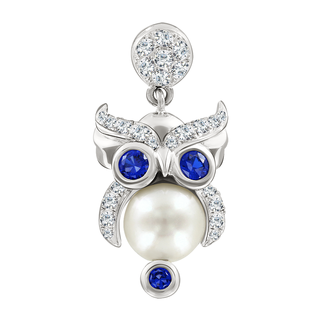 Anhänger mit Zirkonia und Perle