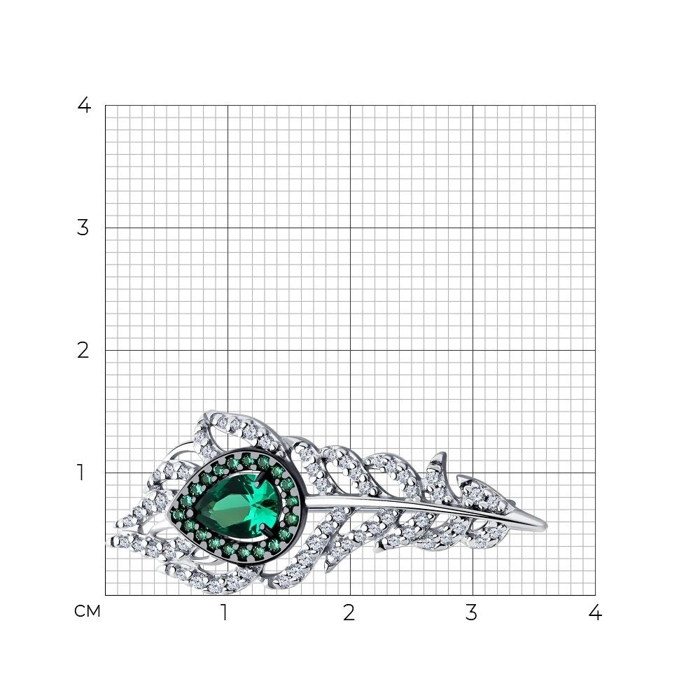Brosche mit Zirkonia 3