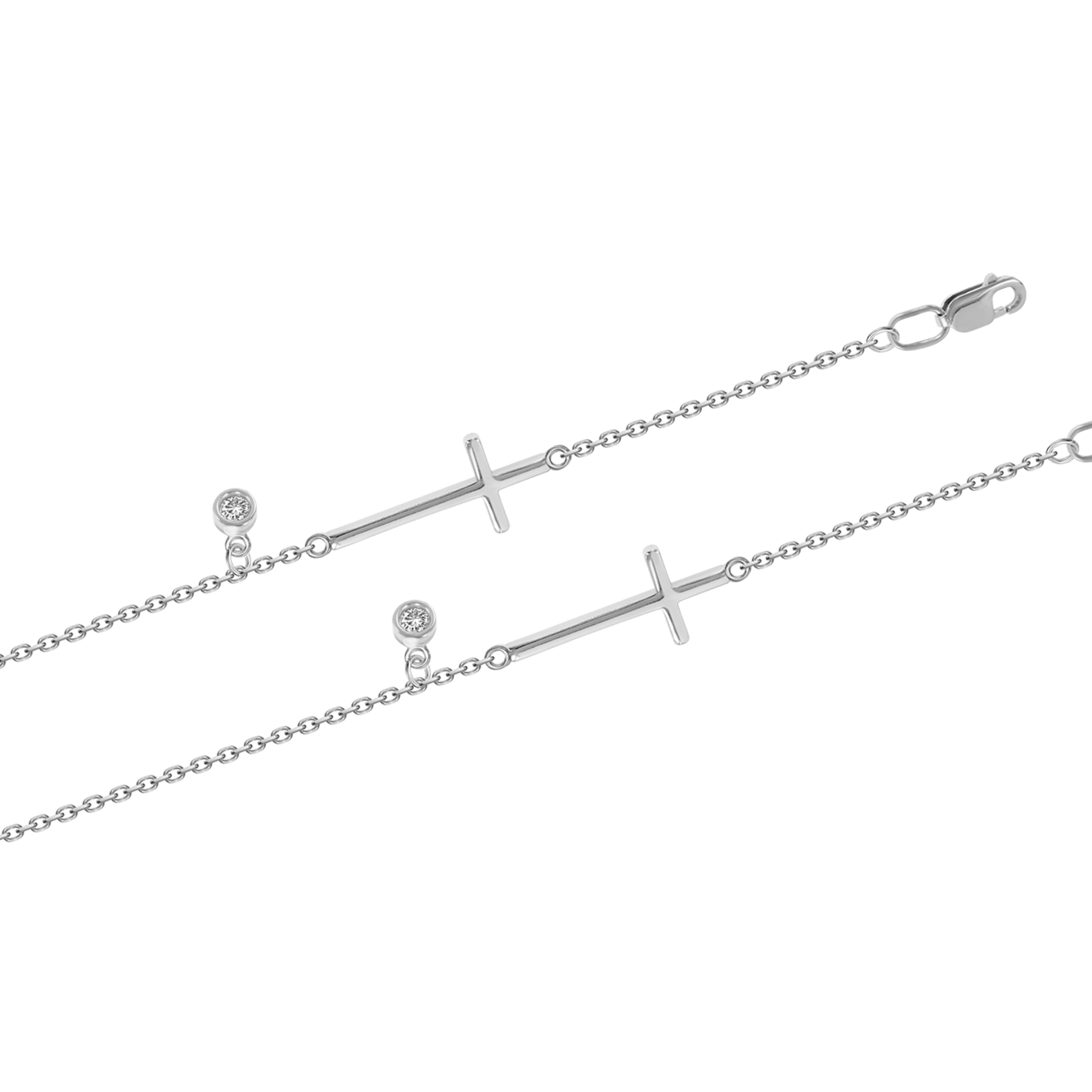 Armband "Kreuz" mit Zirkonia