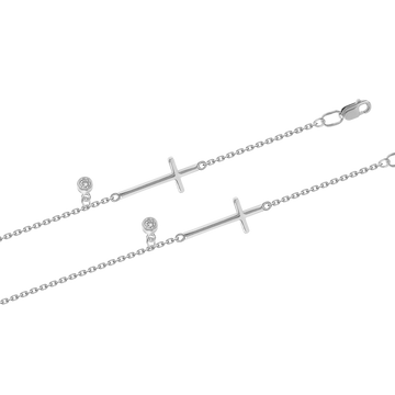Armband "Kreuz" mit Zirkonia