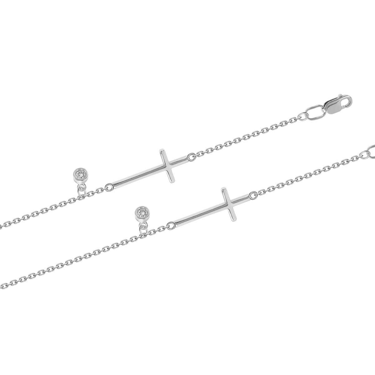 Armband "Kreuz" mit Zirkonia