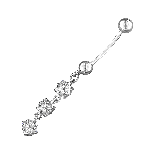 Bauchpiercing mit Zirkonia