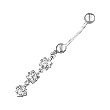 Bauchpiercing mit Zirkonia
