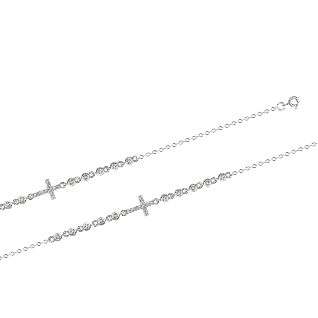 Armband "Kreuz" mit Zirkonia